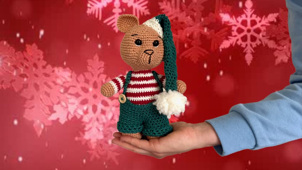 Crochetpattern Alfie the christmasbear